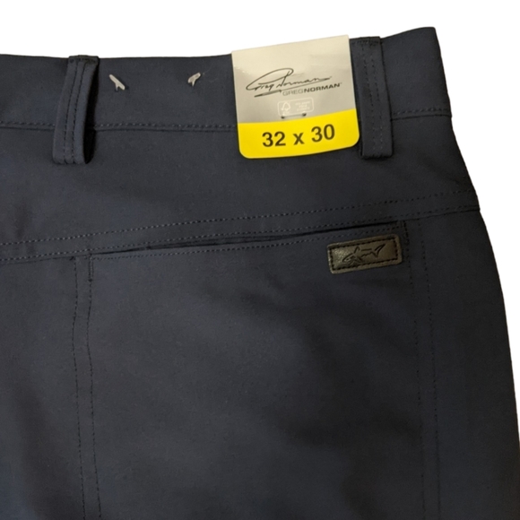 Greg Norman Navy Blue Solid Woven Pants, 32 - Picture 9 of 12